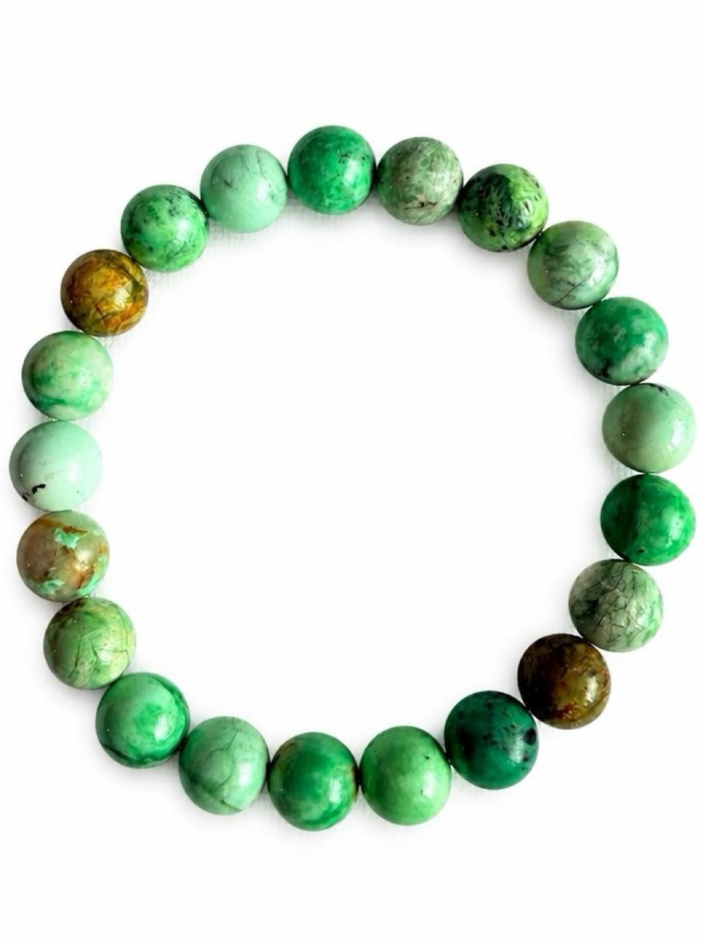 Authentic Bombshell Beads Variscite 10mm Gemstone Bracelet Handmade